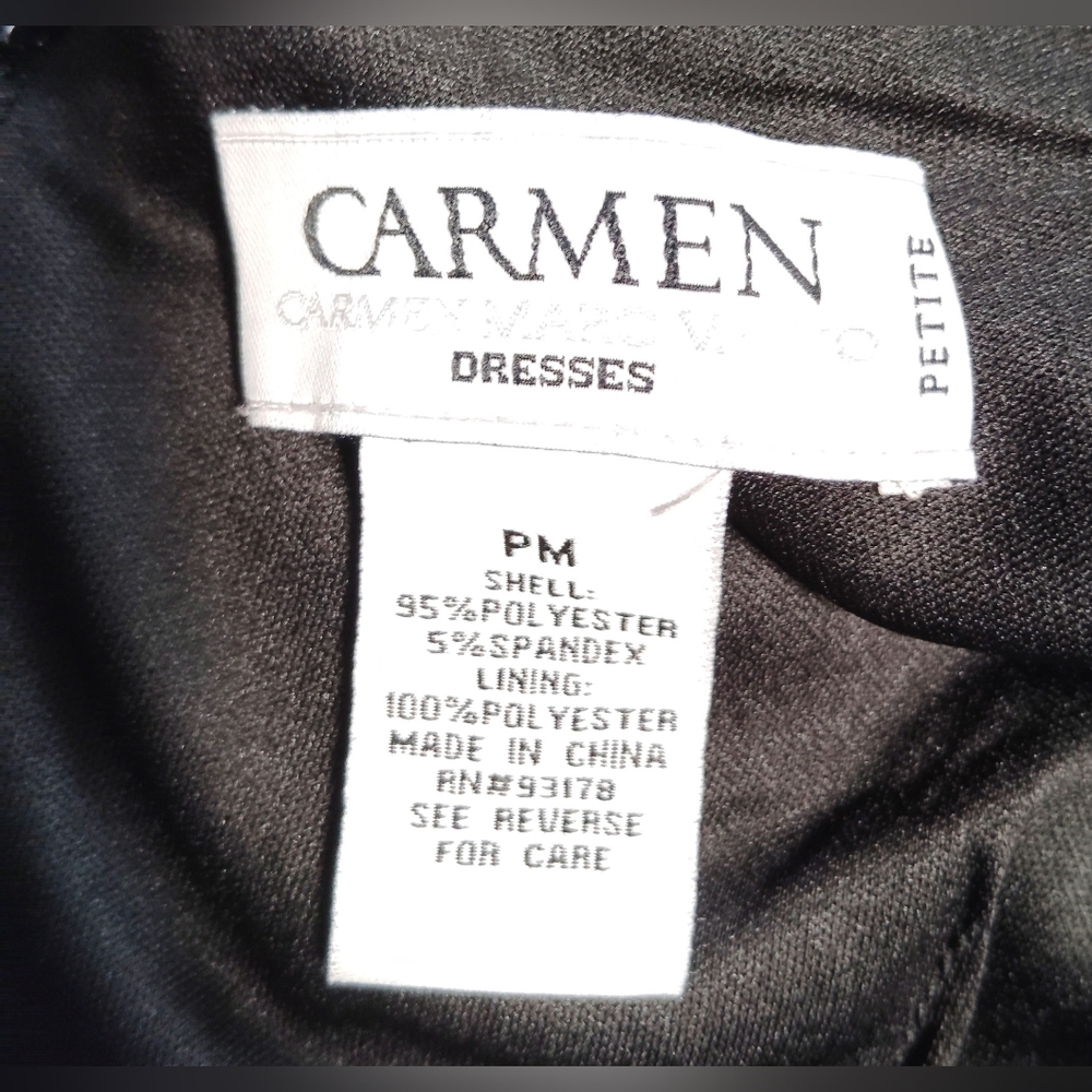 Carmen Marc Valvo Gold Studded Bodycon Cocktail Dress SZ- Petite M - Picture 4 of 4
